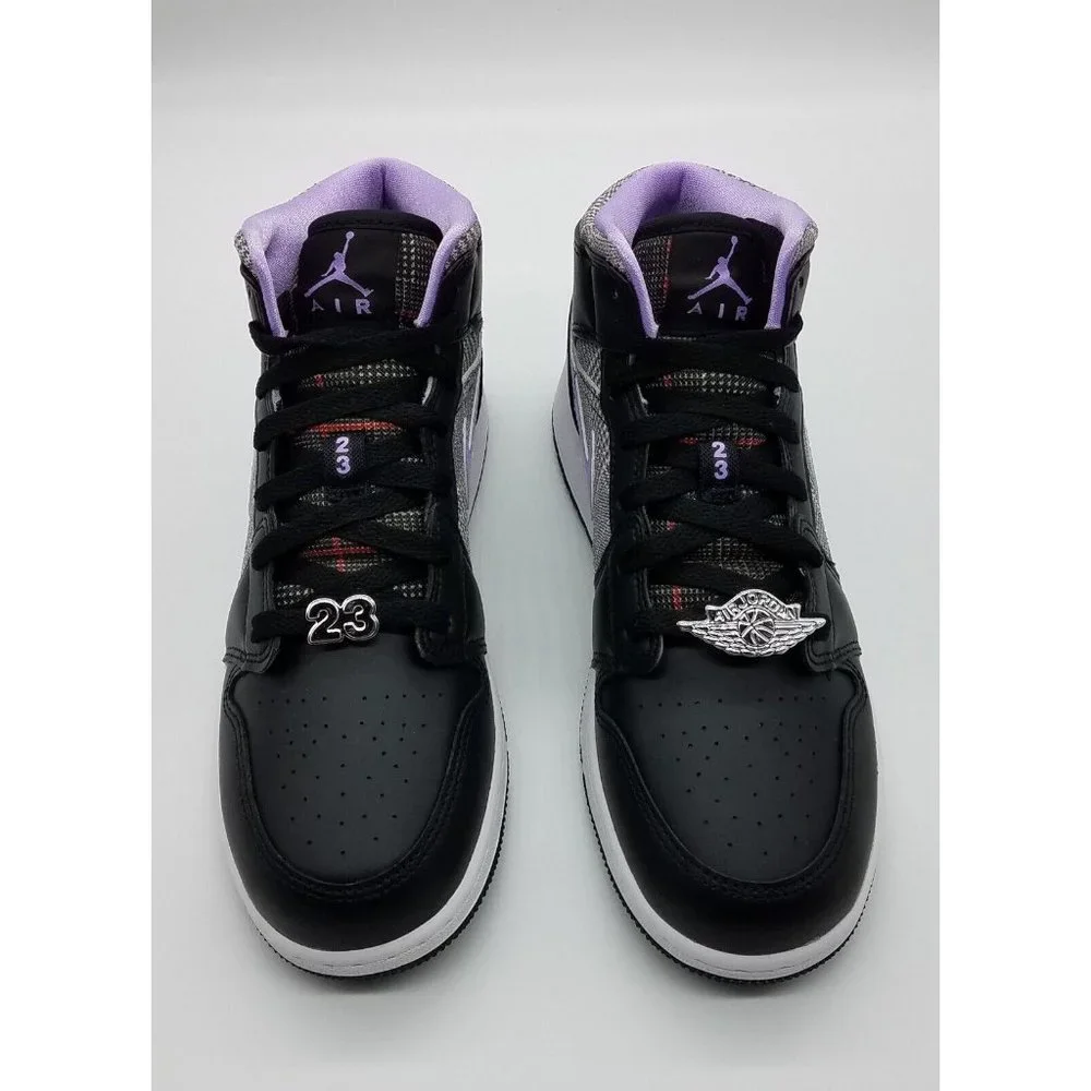 Jordan 1 Mid SE 'Houndstooth' (GS) DC7226-015 - Picture 3 of 10